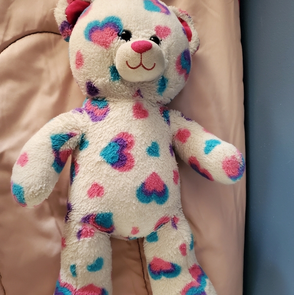 Build a Bear Workshop White Bear with Hearts - Picture 7 of 16
